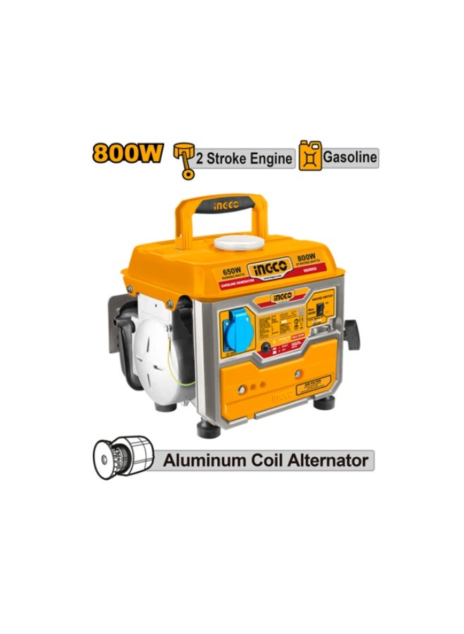 إنجكو مولد كهرباء بنزين إنجكو [GE8002-8] – قدرة قصوى 0.8 كيلوواط، محرك ثنائي الأشواط، تشغيل يدوي - Image 2